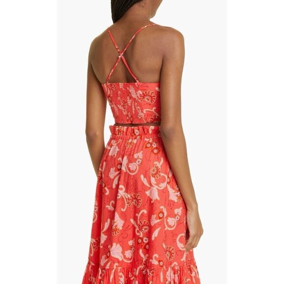 NWT A.L.C. Arit Floral Cotton Sweetheart Crop Top in Calla Multi, Size 6 - Picture 11 of 16